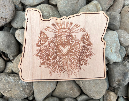 Wood Sticker - Oregon Love