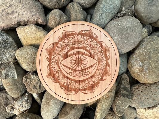 Wood Sticker - Third Eye Mandala